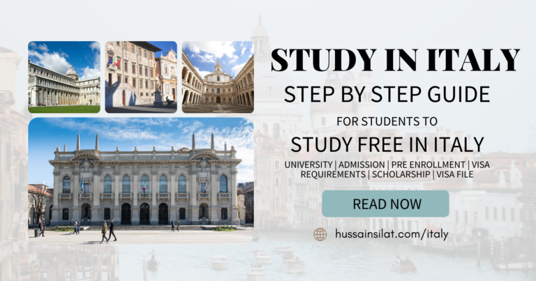 Study in Italy Process: Step by Step Guide For Students to Study Free in Italy in 2025 Intake